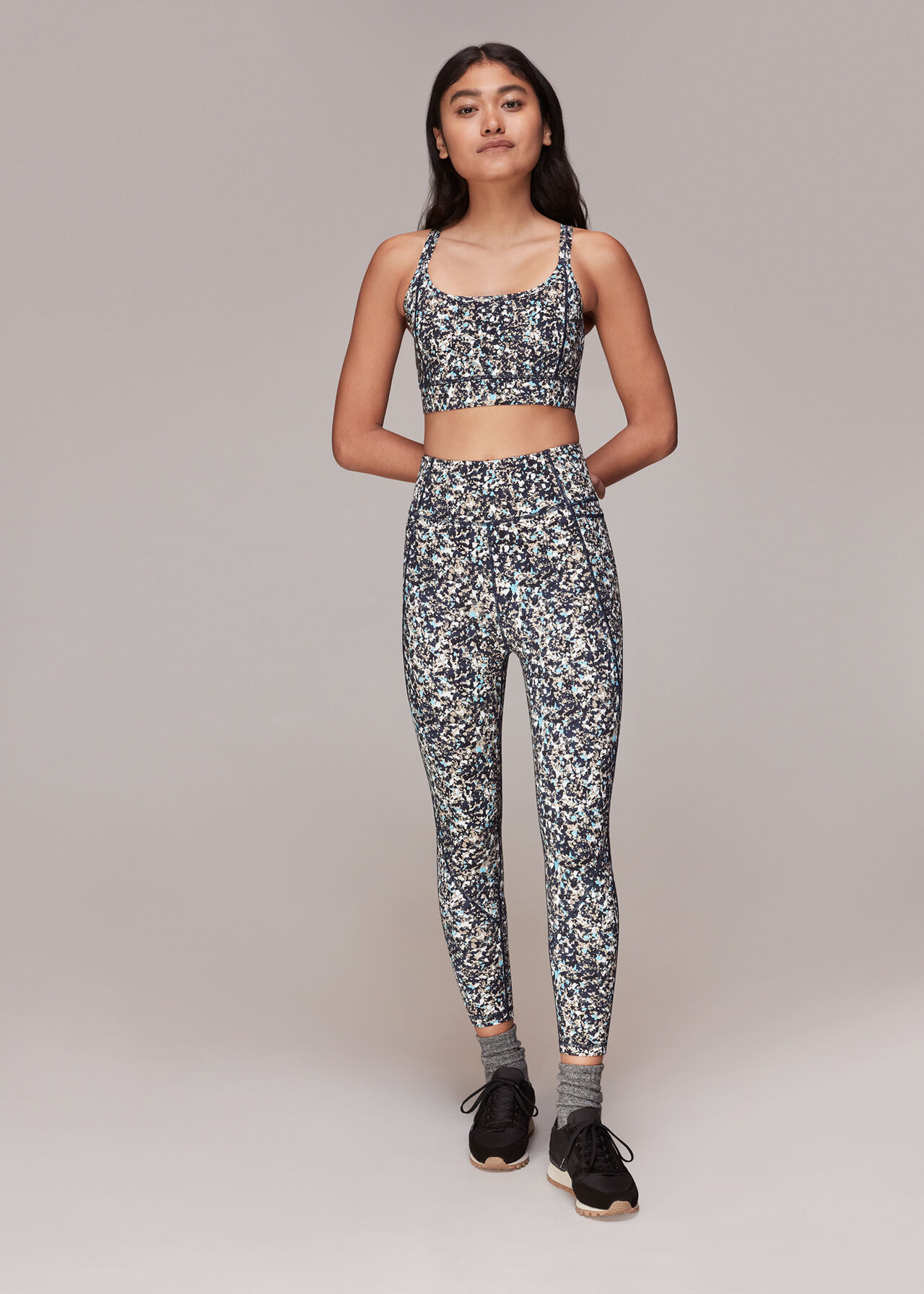 Speckled Crossback Sports Bra